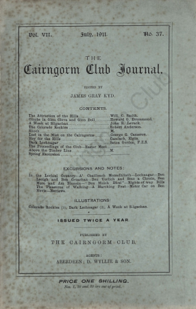 The Cairngorm Club Journal No 37 cover